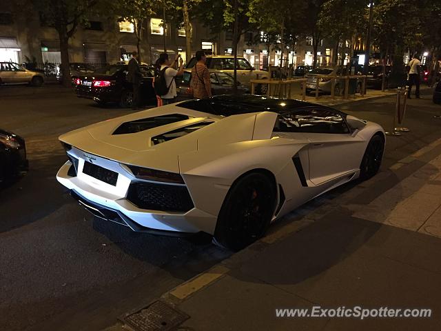 Lamborghini Aventador spotted in Paris, France