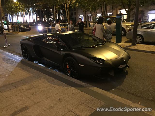Lamborghini Aventador spotted in Paris, France