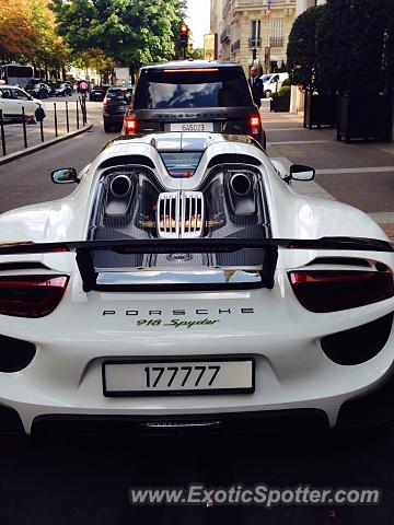 Porsche 918 Spyder spotted in Paris, France
