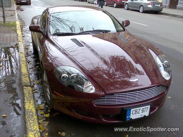 Aston Martin DB9 spotted in Vilnius, Lithuania