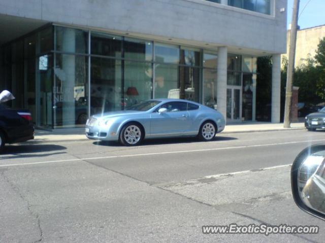 Bentley Continental spotted in Toronto Ontario, Canada