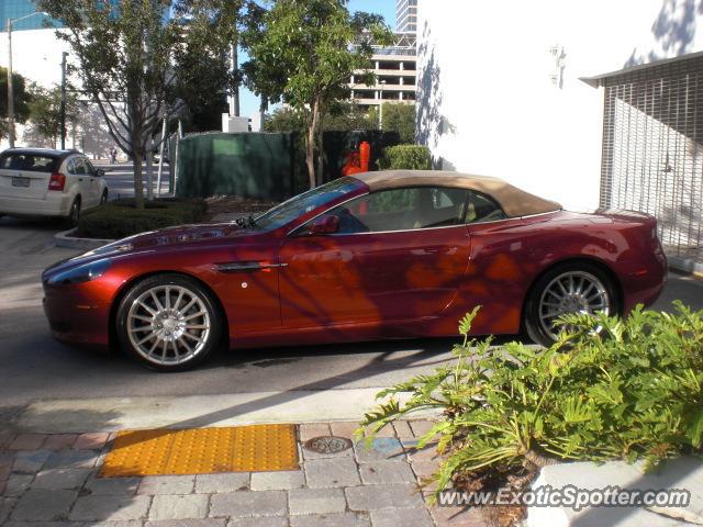 Aston Martin DB9 spotted in Fort Lauderdale , Florida