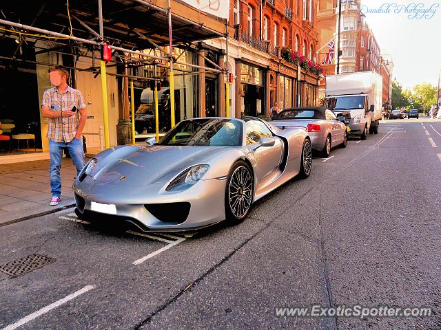 Porsche 918 Spyder spotted in London, United Kingdom