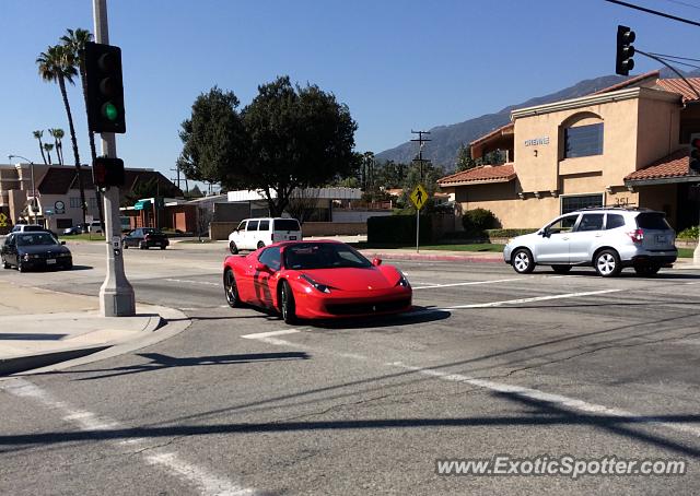 Ferrari 458 Italia spotted in Monrovia, California