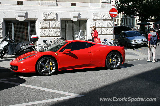 Ferrari 458 Italia spotted in Geneva, Switzerland