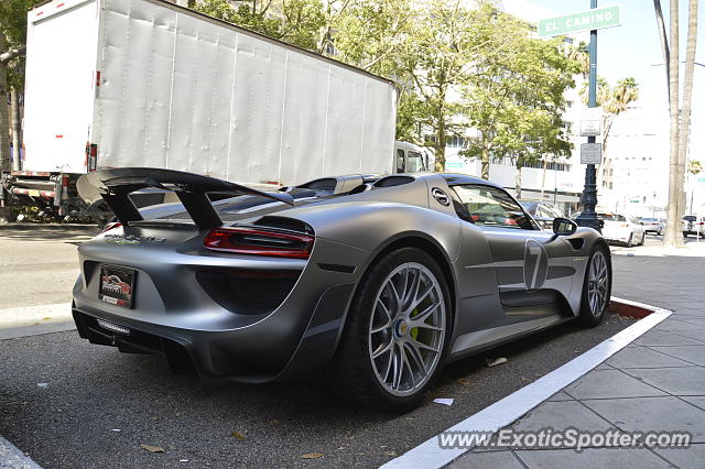 Porsche 918 Spyder spotted in Beverly Hills, California