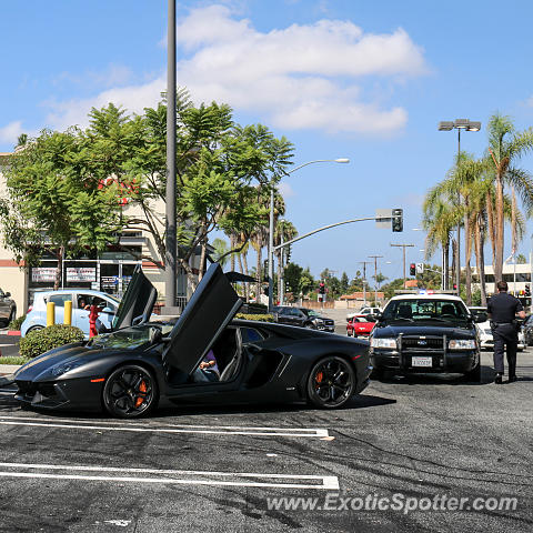 Lamborghini Aventador spotted in Costa Mesa, California
