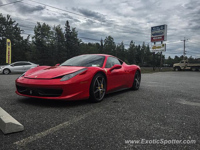 Ferrari 458 Italia spotted in Ellsworth, Maine