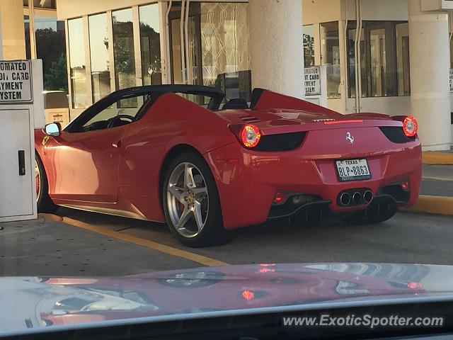 Ferrari 458 Italia spotted in Houston, Texas