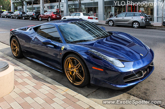 Ferrari 458 Italia spotted in Cherry Creek, Colorado