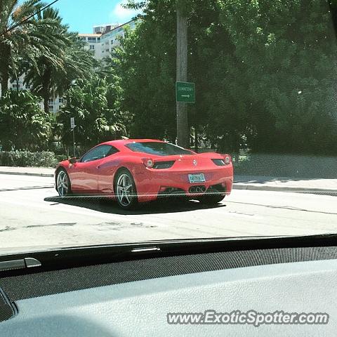 Ferrari 458 Italia spotted in Fort Lauderdale, Florida