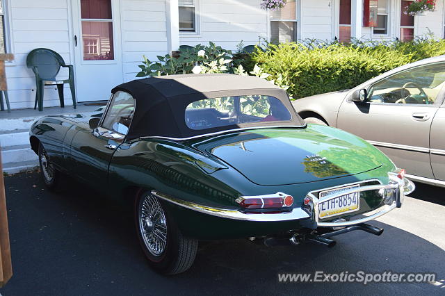 Jaguar E-Type spotted in Watkins Glen, New York