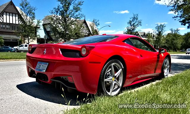 Ferrari 458 Italia spotted in Cincinnati, Ohio