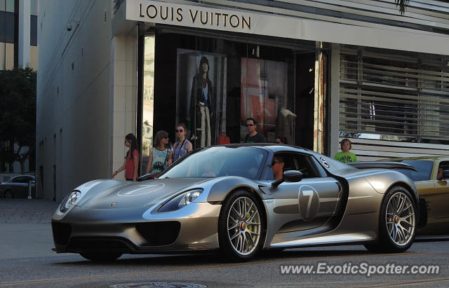 Porsche 918 Spyder spotted in Beverly Hills, California