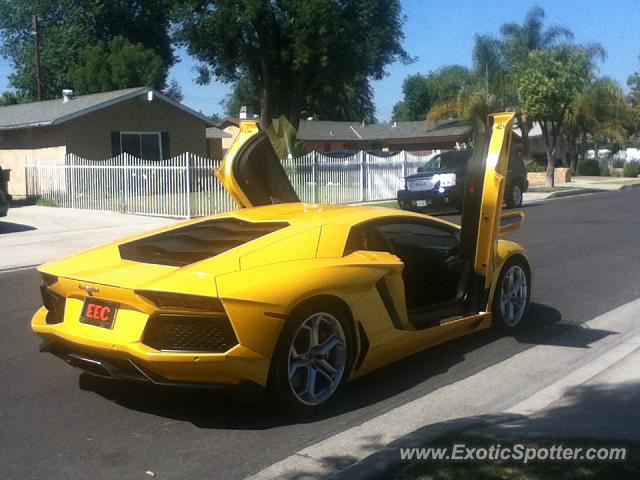Lamborghini Aventador spotted in West Hills, California