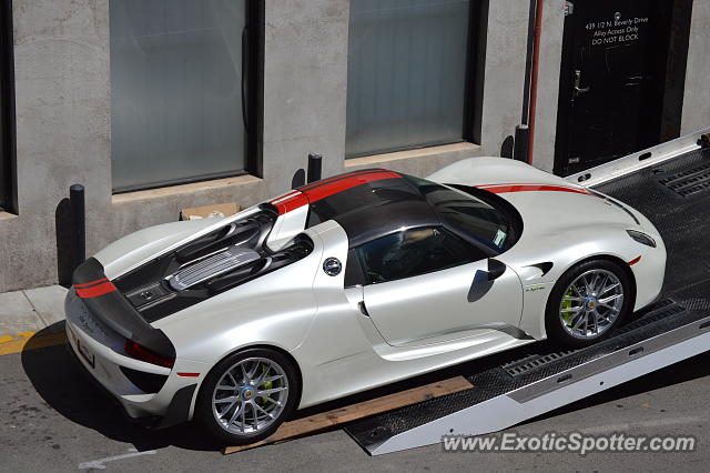 Porsche 918 Spyder spotted in Beverly Hills, California