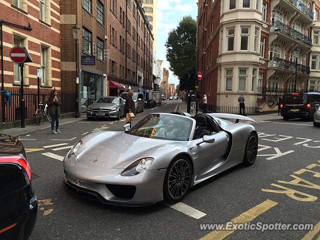 Porsche 918 Spyder spotted in London, United Kingdom