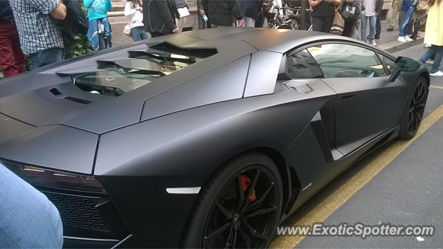 Lamborghini Aventador spotted in Milan, Italy