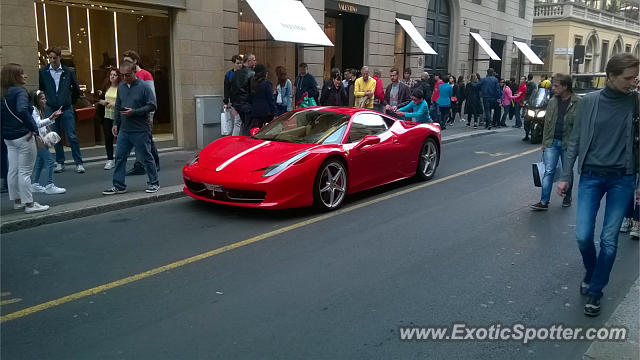 Ferrari 458 Italia spotted in Milan, Italy