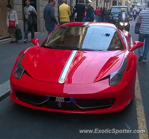 Ferrari 458 Italia spotted in Milan, Italy