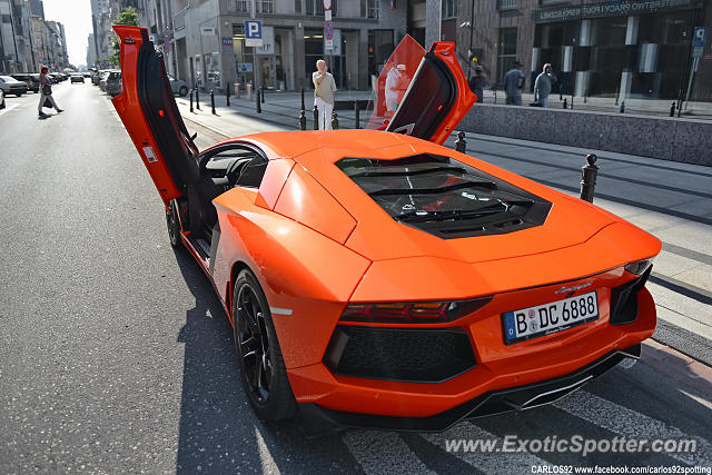 Lamborghini Aventador spotted in Warsaw, Poland