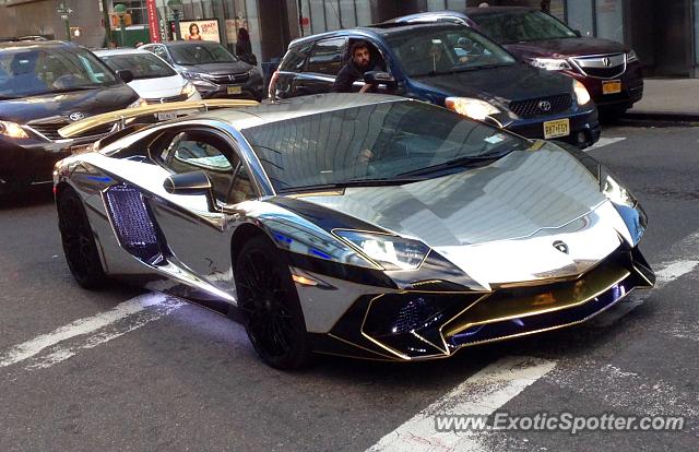 Lamborghini Aventador spotted in Manhattan, New York
