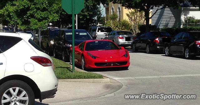 Ferrari 458 Italia spotted in Celebration, Florida