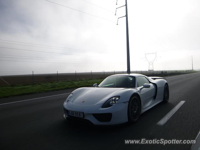 Porsche 918 Spyder spotted in Peronnes, France