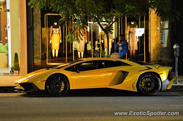 Lamborghini Aventador spotted in Beverly Hills, California