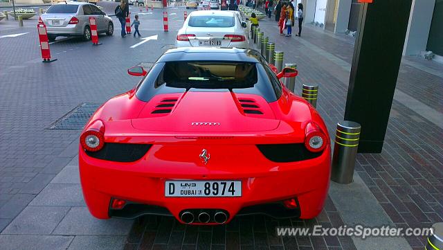 Ferrari 458 Italia spotted in Dubai, United Arab Emirates