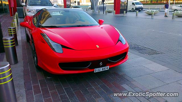 Ferrari 458 Italia spotted in Dubai, United Arab Emirates