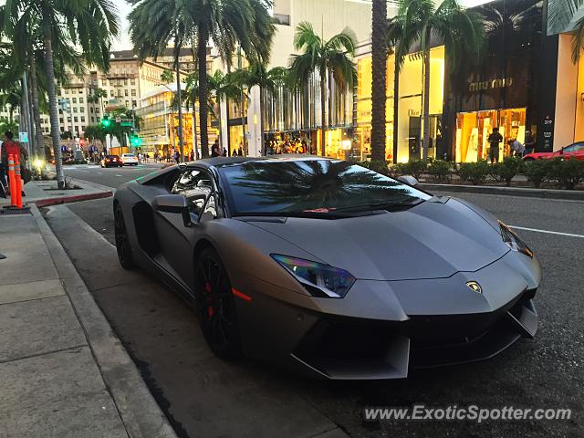 Lamborghini Aventador spotted in Beverly Hills, California