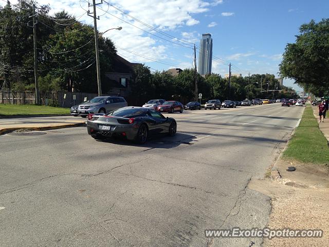 Ferrari 458 Italia spotted in Houston, Texas