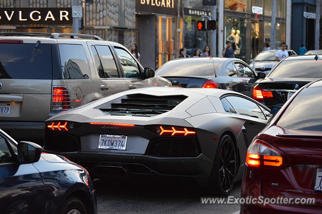 Lamborghini Aventador spotted in Beverly Hills, California