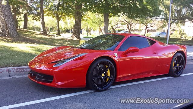 Ferrari 458 Italia spotted in Westlake Village, California