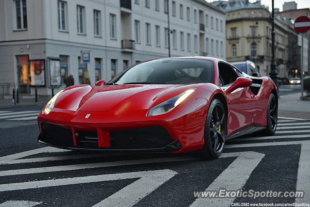 Ferrari 488 GTB spotted in Warsaw, Poland