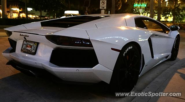 Lamborghini Aventador spotted in Fort Lauderdale, Florida