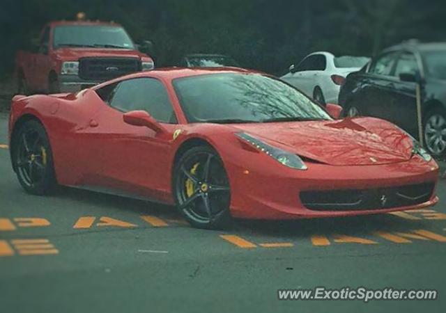 Ferrari 458 Italia spotted in Pittsford, New York