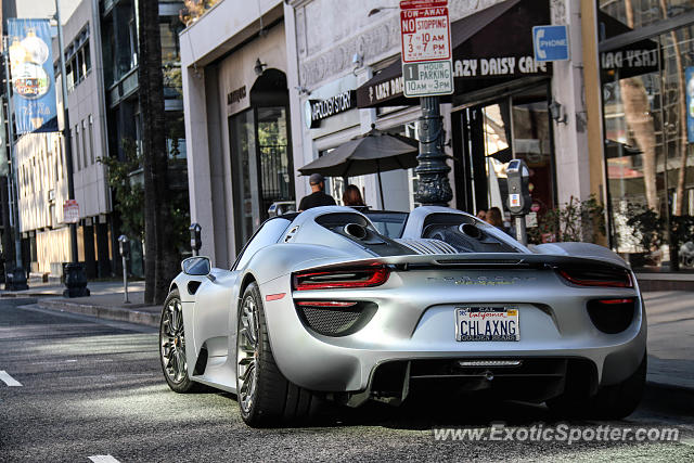 Porsche 918 Spyder spotted in Beverly Hills, California