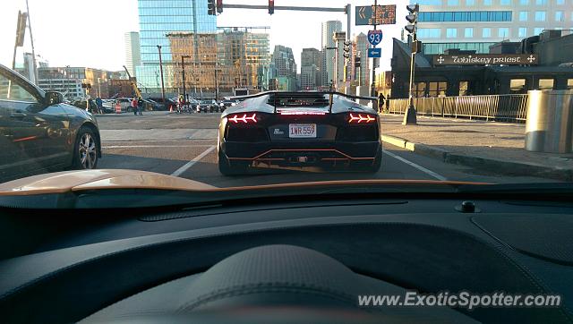 Lamborghini Aventador spotted in Boston, United States