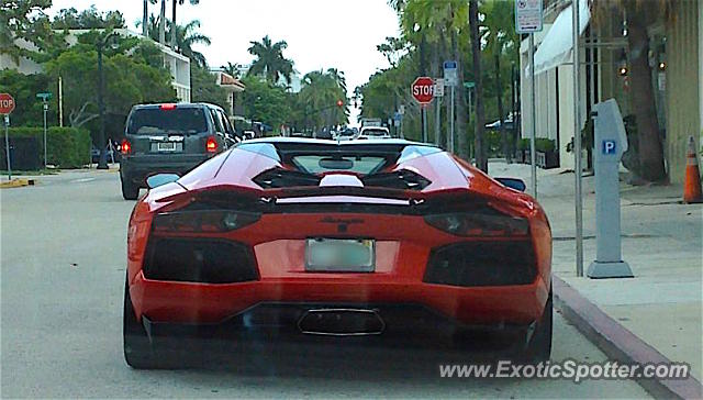 Lamborghini Aventador spotted in Palm Beach, Florida