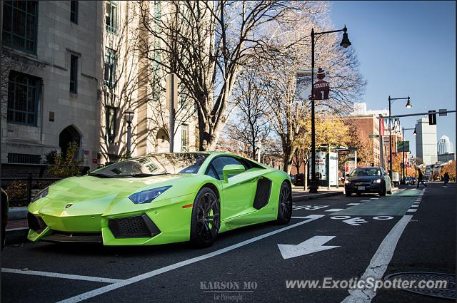 Lamborghini Aventador spotted in Boston, United States