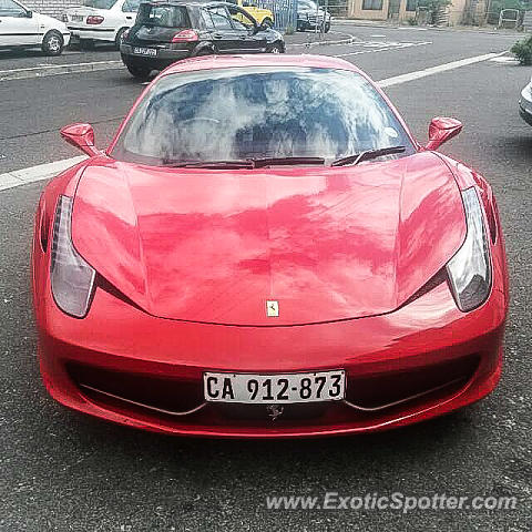 Ferrari 458 Italia spotted in Cape Town, South Africa