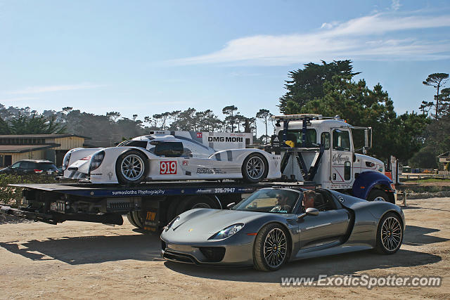 Porsche 918 Spyder spotted in Pebble Beach, California