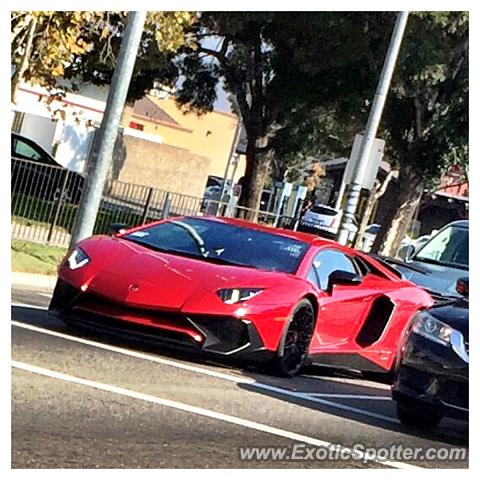Lamborghini Aventador spotted in Fresno, California