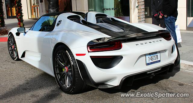 Porsche 918 Spyder spotted in Beverly Hills, California