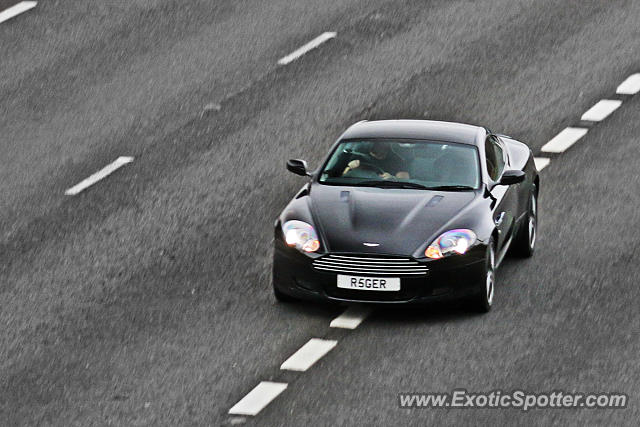 Aston Martin DB9 spotted in M2, United Kingdom