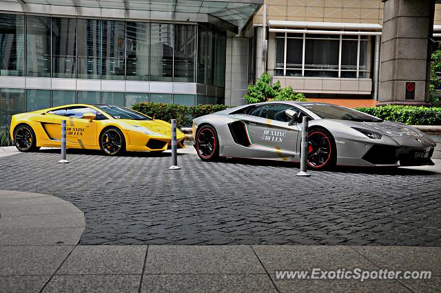 Lamborghini Aventador spotted in KLCC Twin Tower, Malaysia