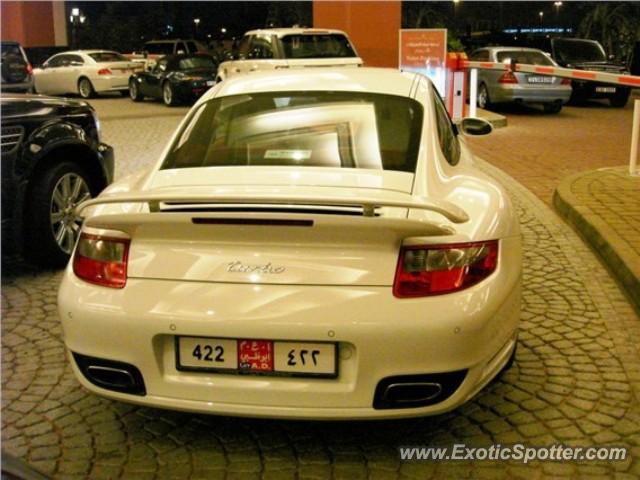 Porsche 911 Turbo spotted in In dubai with ABU DHABI NO.plate, United Arab Emirates