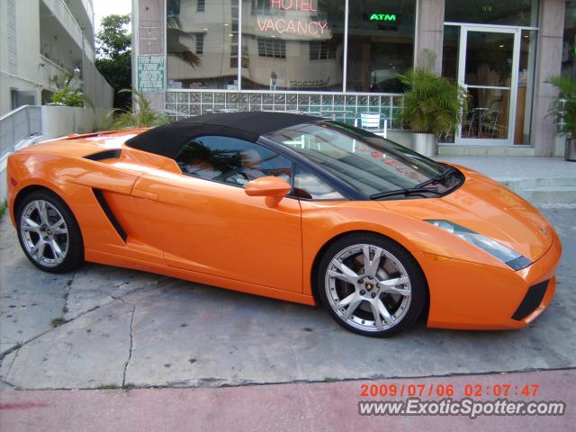 Lamborghini Gallardo spotted in South Beach, United States